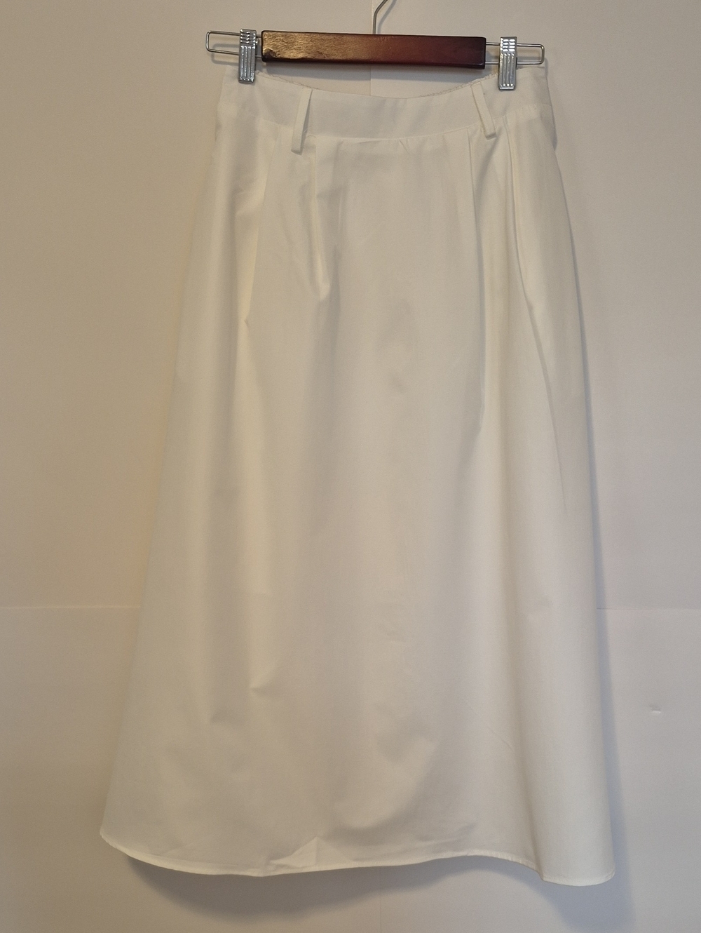White Maxi A-Line Skirt with Pockets | Fully Lined | S - Picture 2 of 4